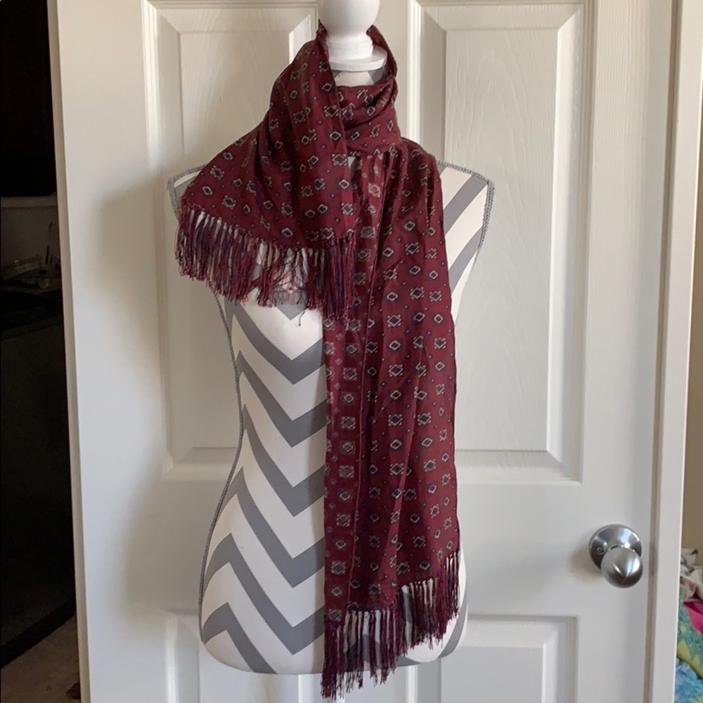 Fringed Silk Scarf